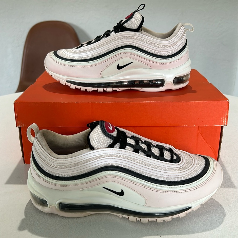 Nike Air Max 97 Women’s Sneakers in Light Pink, Black, White